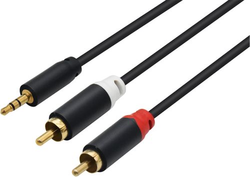כבל סטריאו PL3.5 ל 2RCA באורך 1.5 מטר EAZO EZ11150