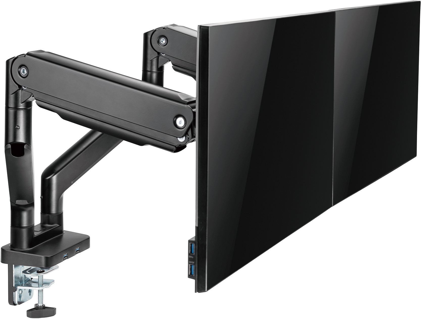 זרוע מתכווננת לשני מסכי מחשב עד 35" EAZO G2 USB