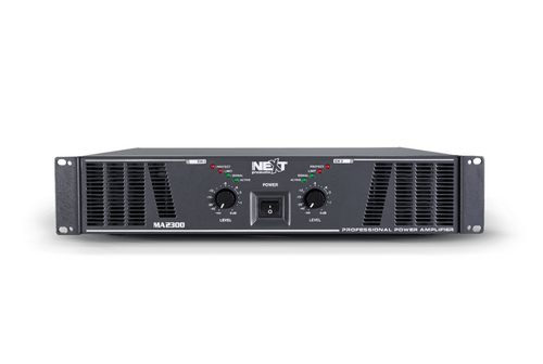 מגבר כח 2 ערוצים מקצועי, דגם NEXT MA2300, בעוצמה של 2X1150W ב-2Ω.