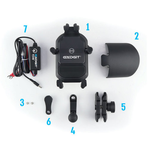 מעמד אוניברסלי לסמארטפון POWER GRIP עם משטח טעינה אלחוטי ובולם זעזועים