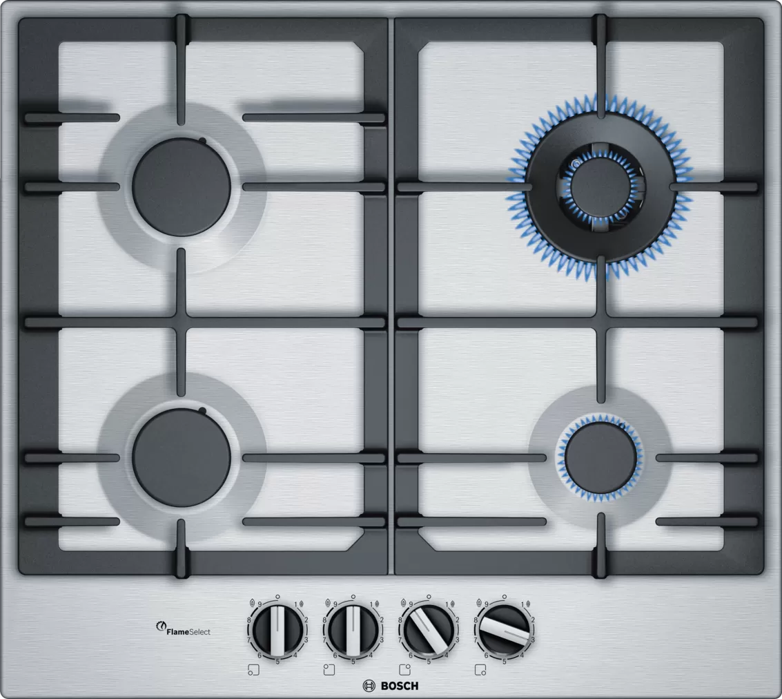 כיריים גז 60 ס"מ מסדרת FlameSelect דגם PCH6A5B95Y בוש BOSCH