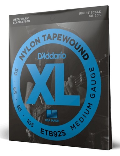 זוית נוספת D'Addario ETB92S Medium Short Scale Bass Strings