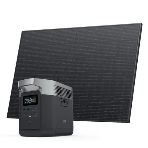 קיט סולארי ECOFLOW - תחנת כח DELTA1300 קיבולת 1.27Kwh -הספק 1.8KW + פאנל סולארי קשיח משוריין 400W דגם EF DELTA1300 + 400WFIX יצרן ECOFLOW