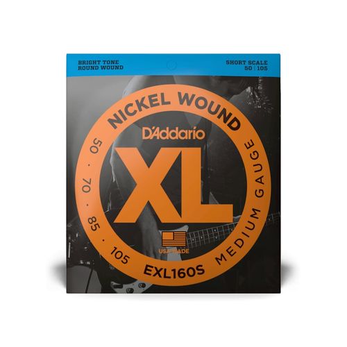 D'Addario EXL160S Medium Short Scale Bass Strings