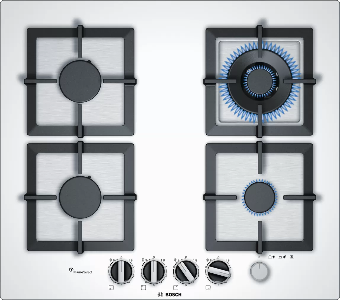כיריים גז 4 להבות בישול Bosch Serie 6 PPH6A2M20Y FlameSelect
