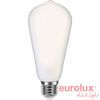 לד פחם אגס ST64 כיסוי חלבי ניתן לעמעום 230V E27 2700K 8W
