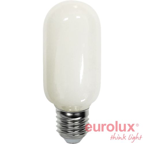 לד גלוב T45 דמוי פחם כיסוי חלבי 8W E27 2700K ניתן לעמעום יורולוקס 
