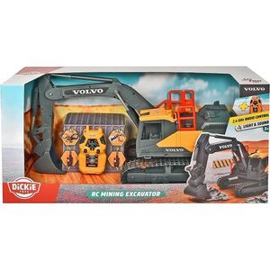 באגר שלט רחוק וולוו 60 ס"מ - DICKIE TOYS RC EXCAVATOR VOLVO