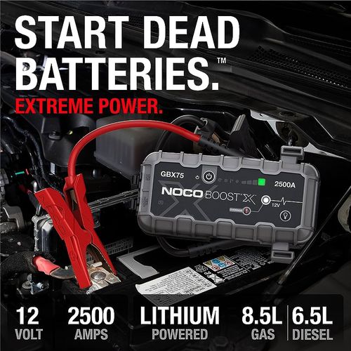 בוסטר התנעה GBX75 אלקטרוני 2500A 12V NOCO