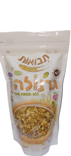 גרנולה טבעית ללא תוספת סוכר 300 גרם תבואות