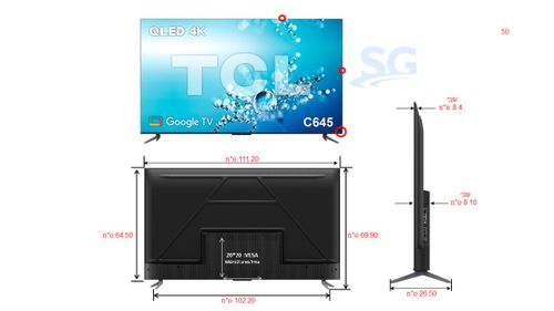 טלוויזיה TCL QLED 50C645 4K ‏50 ‏אינטש
