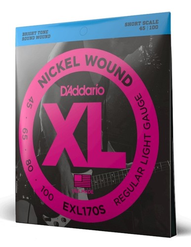 זוית נוספת D'Addario EXL170S Regular Light Short Scale Bass Strings