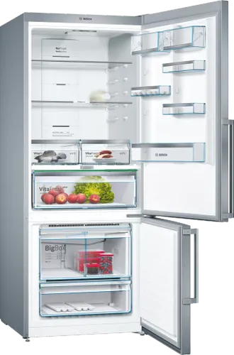 מקרר 2 דלתות NO FROST גימור נירוסטה תוצרת BOSCH דגם KGN76AI31L