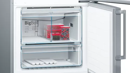 מקרר 2 דלתות NO FROST גימור נירוסטה תוצרת BOSCH דגם KGN76AI31L