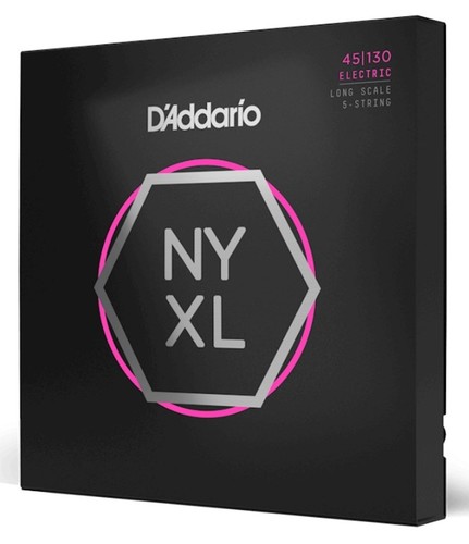 זוית נוספת D'Addario NYXL45130 Regular Light Long Scale 5-String Bass Strings