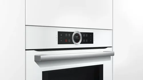 תנור בנוי 45 ליטר משולב מיקרוגל לבן Bosch CMG633BW1 בוש