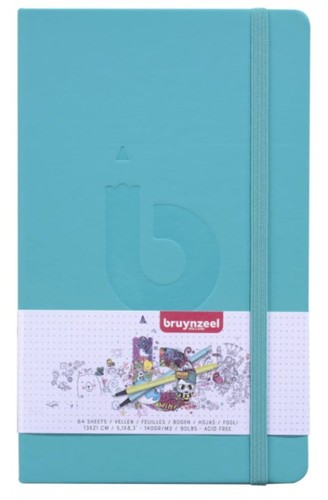 סקצ'בוק A5 עם נקודות איכותי  BRUYNZEEL BULLET JOURNAL (טורקיז)