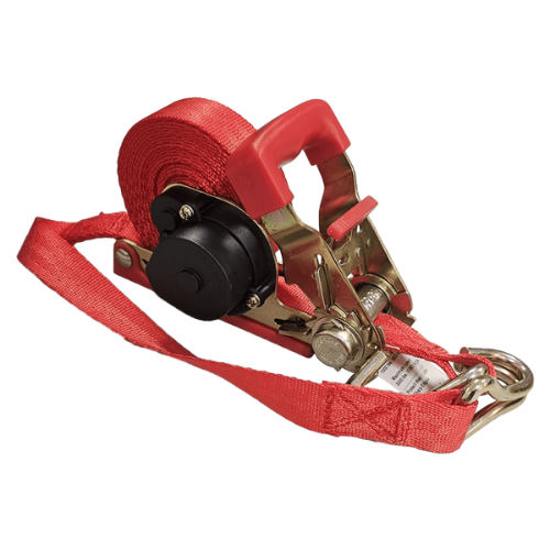 ראצ'ט מתקפל אדום עם גיר למשאית באורך 4.5 מטר