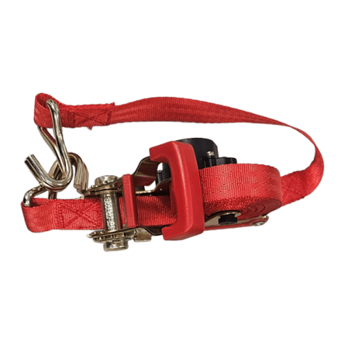 ראצ'ט מתקפל אדום עם גיר למשאית באורך 4.5 מטר