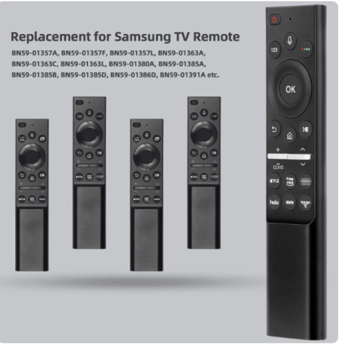 שלט חכם אוניברסלי תואם samsung  qled 4k 8k netflix דגם 2ELECTRO-SAMSUNG כולל מיקרופון 