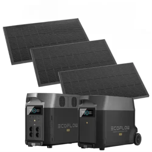 קיט סולארי ECOFLOW - תחנת כח DELTA3600 קיבולת 7.2Kwh -הספק 3.6KW + תא הרחבה+ גנרטור חכם + סט 3 פאנלים סולאריים מתקפלים 540W דגם DELTA3600PRO1EB1GEN1620 יצרן ECOFLOW