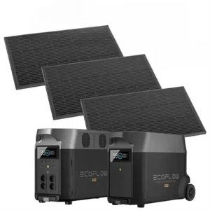 קיט סולארי ECOFLOW - תחנת כח DELTA3600 קיבולת 7.2Kwh -הספק 3.6KW + תא הרחבה+ גנרטור חכם + סט 3 פאנלים סולאריים מתקפלים 540W דגם DELTA3600PRO1EB1GEN1620 יצרן ECOFLOW
