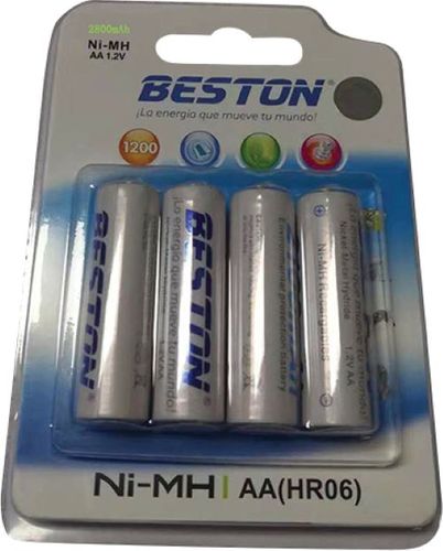 4 סוללות נטענות ניקל מיטל בגודל AA
