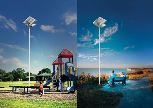 תאורת רחוב סולרי עם גלאי תנועה 40W יורולוקס 
