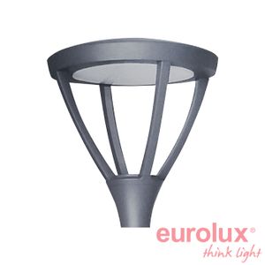 ראש תאורת גינה לד 60W עגול, קוטר עמוד 60 מ''מ Bridgelux LED יורולוקס