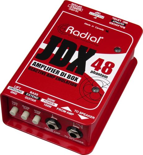 קופסת DI אקטיבי לחיבור מגבר גיטרה Radial JDX48