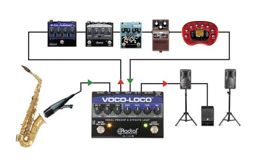 ממשק אפקט גיטרה למיקרופון Radial Voco-Loco