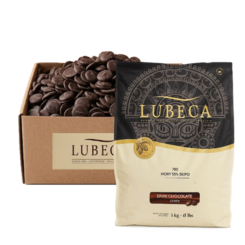 שוקולד לובקה 5 ק"ג מריר 55% LUBECA