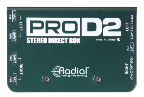 קופסת DI דו ערוצי פאסיבי Radial ProD2
