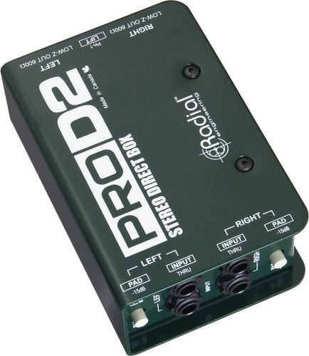 קופסת DI דו ערוצי פאסיבי Radial ProD2