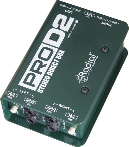 קופסת DI דו ערוצי פאסיבי Radial ProD2