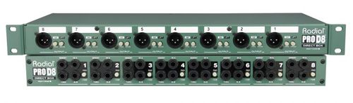 קופסת DI פאסיבי 8 ערוצים ''19  Radial ProD8
