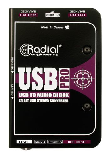 קופסת DI מקצועי Radial USB Pro מחשב