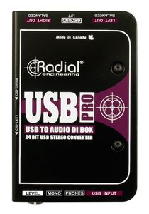 קופסת DI מקצועי Radial USB Pro מחשב