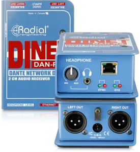 ממשק קבלת אודיו Radial DAN-RX Dante
