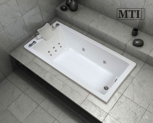 אמבטיה אקרילית 160/80 MTI 68 לבן מבריק