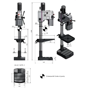 מקדחת עמוד 28 מ"מ גיר OPTIMUM DH28GS