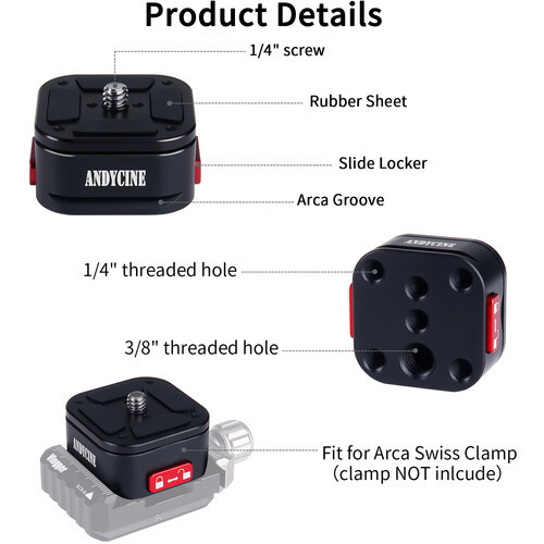 ANDYCINE Quick Release Plate with Arca-Type Base