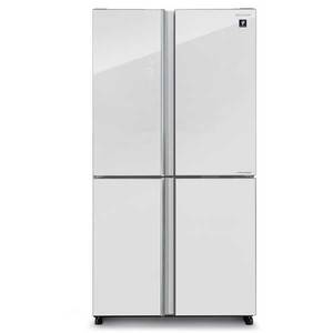 מקרר 4 דלתות 578 ליטר Sharp SJ-8960WH זכוכית לבן 
