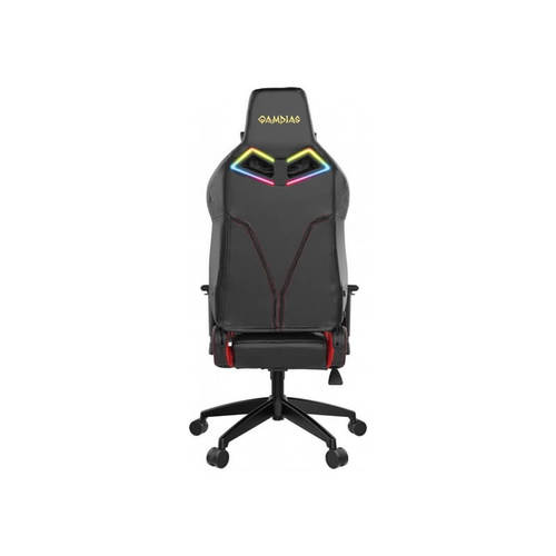 כיסא גיימינג עם תאורת RGB דגם ACHILLES E1 GAMDIAS בצבע אדום שחור