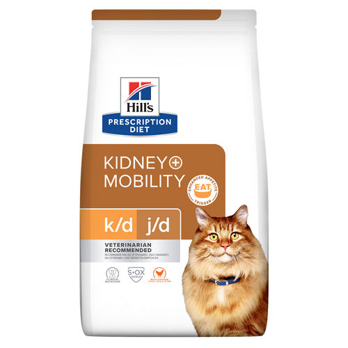 k/d j/d | Hill's Prescription Diet קידני + מוביליטי לחתול, 3 ק