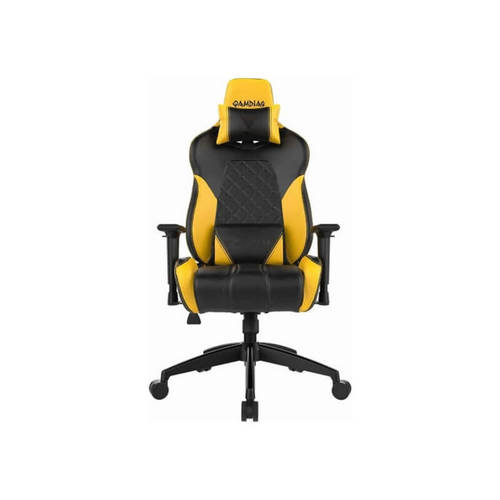 כיסא גיימינג עם תאורת RGB דגם ACHILLES E1 GAMDIAS בצבע צהוב שחור