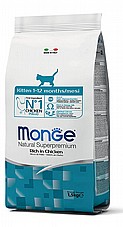 MONGE מונג 1.5 ק"ג מזון יבש לחתולים גורים בטעם עוף (קיטן)