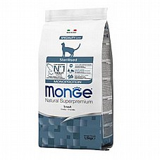 MONGE מונג 1.5 ק"ג מזון יבש לחתולים מסורסים/מעוקרים בטעם פורל (סטרלייז)