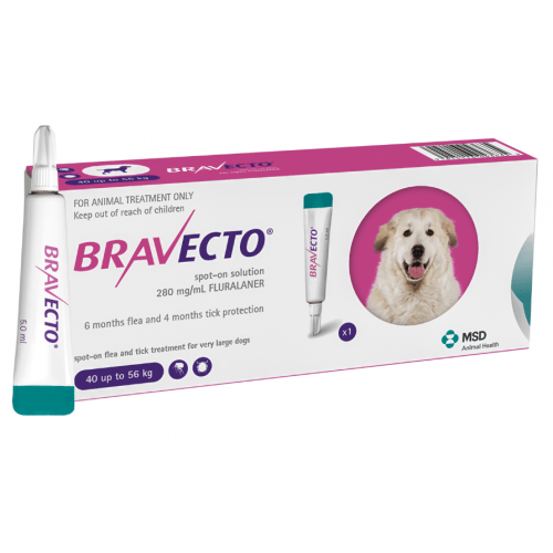 ברבקטו אמפולה נגד פרעושים וקרציות 40-56 BRAVECTO תוקף 10/28
