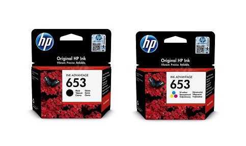 סט ראשי דיו מקורי HP 653 3YM75AE +‎ 653 3YM74AE 